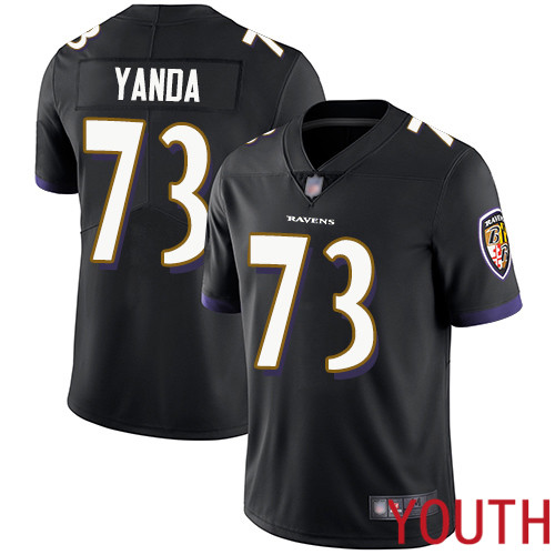 Baltimore Ravens Limited Black Youth Marshal Yanda Alternate Jersey NFL Football #73 Vapor Untouchable